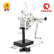For CBR300RR 2011-2015 2016 FXCNC Front Rearset Footpegs Pegs Pedals Silver