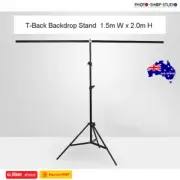 AU* Fotolux 1.5m x 2m T-Back Background Support Stand for Products Photography