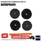 4x CARBON FILTER FOR SIMPSON RHN6S RANGEHOOD