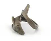 Dolphin Ring Animal Adjustable Antique bronze plated brass 6-8 US size 4006