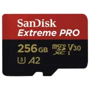 Sandisk 256GB Extreme Pro MicroSD Memory Card Class 10 U3 V30 Includes Adapter