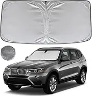 Windshield Sun Shade for 2011-2017 BMW X3 Foldable Sunshade SUV Front Window Custom Fit Car Accessories