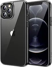 JETech Case for iPhone 12 Pro Max 6.7-Inch, Non-Yellowing Shockproof Phone Bumper Cover, Anti-Scratch Clear Back (Black)