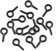 200 x Black Metal 8mm x 4mm Screw Eyes/Pins Bails - for Jewellery Making Craft Findings…
