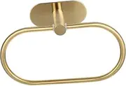 TINEASUR Black Towel Bar Wall-Mounted Stainless Steel Towel Ring Modern Bathroom Accessory