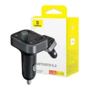 Baseus S-09 Pro Series Car FM Transmitter 18w Fast Charging Handfree Bluetooth