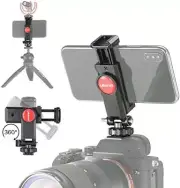 Flexible Phone Tripod Mount with Cold Shoe for DSLR and Smartphone Photography