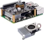 GeeekPi PoE+ HAT for Raspberry Pi 3B+/4B/5, with Official Raspberry Pi Active Cooler for Raspberry Pi 5