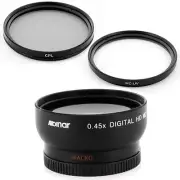 Wide Angle Lens + macro + CPL,UV Filter fo Panasonic Lumix DMC-G7 DMC-G7K camera