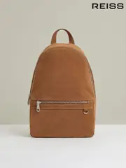 Reiss Light Tan Nico Suede Backpack (AJ5256) | $395