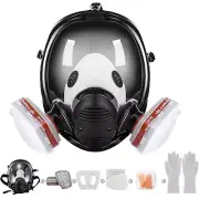 Reusable Full Face Respir?Tor Mask - 19 in 1 Full Facepiece Gas Mask Organic Du