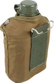 Wildtrak Army Green Spill-Proof 1qt Water Canteen Camping Container w/ Cover