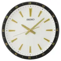 在飛比找momo購物網優惠-【SEIKO 精工】辦公室商務風 滑動式秒針靜音掛鐘 時鐘(