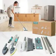 6-in-1 Detachable Head Cleaning Set for Household, Extendable Pole, Fiber...