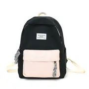 Fashion Canvas Girl Backpack School Bag with Double Zipper