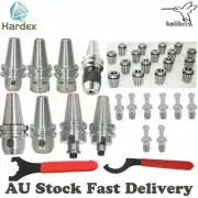 Collet Chucks+BT40-APU16+Collets+Pull studs and Spanner Mill Starter Tooling set