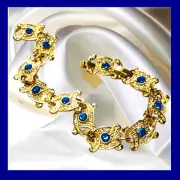 Jackie O Jaqueline Kennedy Sapphire Crystal & Gold Bracelet Camrose & Kross JBK