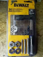 DEWALT # DWA1452 ,14PC FRAC TAP & LG HEXAGON DIE SET ,NEW IN FACTORY PACKAGE