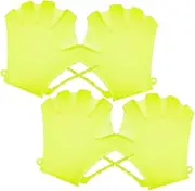 BESPORTBLE Learn to Swim 4pcs Silicone Swim Training Paddles Webbed Gloves Diving Supplies Boys and Girls Adults Swimming Gloves