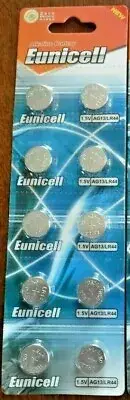 LR44 10 PACK LR44 AG13 A76 L1154 357 303 LED Button 1.5V Cell Alkaline Battery