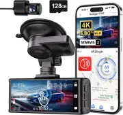 REDTIGER 4K Dash Cam Front and Rear, STARVIS 2 Sensor, Touch Screen Black