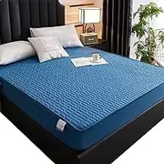 Waterproof Mattress Protector Single/Double/King Size Bed Deep Fitted Sheet, No Pillowcase, Soft Breathable Dirt-Proof Bed Mattress Cover Washable for Bedroom, Hotel(Khaki,100x200cm)