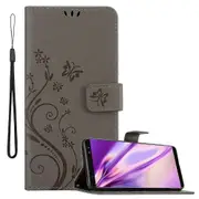 Samsung Galaxy NOTE 8 Protective Case - with Floral Pattern and Card Slot FLORAL DARK LILA