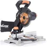 [Evolution Power Tools] R185CMS-Li Cordless Compound Mitre Saw with Multi-Material Cutting, 45° Bevel, 45° Mitre, 850W - Includes 185MM TCT Blade, Battery NOT Included, Black/Orange (088-0001)