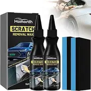 Car Scratch Remover for Deep Scratches (2 Pack), Car Paint Scratch Repair Polishing Wax, Premium Scratch Remover Kit with Sponge