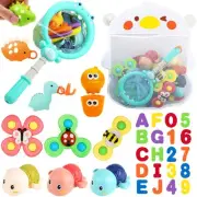 Baby Bath Toys for Toddlers 1-3, Kid Bathtub Toy with 36 Foam Bath Letter & N...