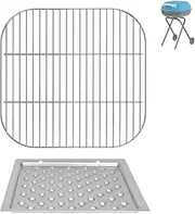BBQration Replacement Parts for Americana 3000-4000 Series Charcoal Grill Walk-A-Bout, Swinger, Sizzler and Traveler Series Grill Parts, Cooking Grate and 1040.8.001 Ash Pan