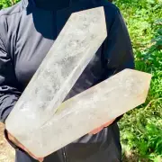 11.3LB Natural Clear Quartz Obelisk Crystal Energy Tower Point Reiki Healing Gem