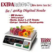 White 40KG Kitchen Digital Electronic Scale Shop Weight Scales Food 2019