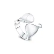 Culturesse Romano Artisan Adjustable 2cm Open Ring Women's Jewellery Silver