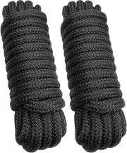 Classic 5/8" x 50' Marine Dock Lines with Loops for Camping & Fishing - 2 Pack