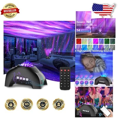 Customizable Galaxy Light Projector & Bluetooth Speaker with 14 Effects for Kids