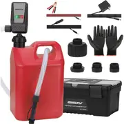 Fuel Transfer Pump Battery Powered - Auto-Stop Sensor, 51" Hose Transfer Pump with Tank Adapters Portable Liquid Pump for Gasoline Diesel Water Gas Cans