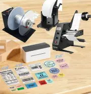 Labelling Solution w Thermal Label Printer, holder, Rewinder & Auto Dispenser