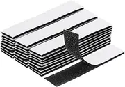 sourcing map 36set Hook and Loop Strips with Adhesive 0.8"x4" Double Sided Hook and Loop Tape Nylon Self Sticky Fastener for Home Office Car, Black