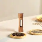 Salt and Pepper Mill Peppermill Compact Manual with Visible Window Solid Pepper