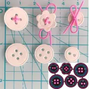 Assorted round flower buttons metal cutting die cut scrapbook