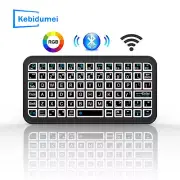 Bluetooth 5.2 Mini Wireless Keyboard 5inch Keycups 7 Color Backlit Keyboard Engl