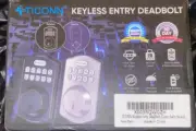 TICONN Keyless Deadbolt Entry Door Lock Keypad Front Door Entry Stain Nickel NEW