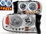 97-04 DODGE DAKOTA DURANGO HEADLIGHTS LED2HALO CCFL 98