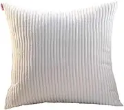Corduroy Pillow Covers Set of 2 Super Soft Striped Pillow Covers Decorative Textured Throw Pillows for Couch Cushion Bed Livingroom(B22,2Pack 65x65cm)
