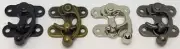 Antique Nickle Black Brass Polished small purse fastener latch hasp lock clutch