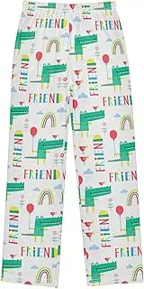 [ZZXXB] Crocodile Rainbow Balloon Boys Long Pants Soft Trousers Elastic Waist Kids Lounge Bottoms with Pockets S-XL