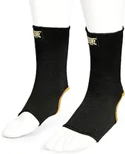 Leone AB714 1947 Martial Arts Kickboxing MMA Ankle Guard Unisex [DNA] Ankle Support M/Black
