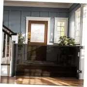 Retractable Baby Gates for Stairs 33" Tall, Extends to 76", 76" Wide Black