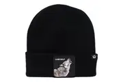 Goorin Lone Wolf Man Beanie Hat Warm Winter Ski Animal Series - Black